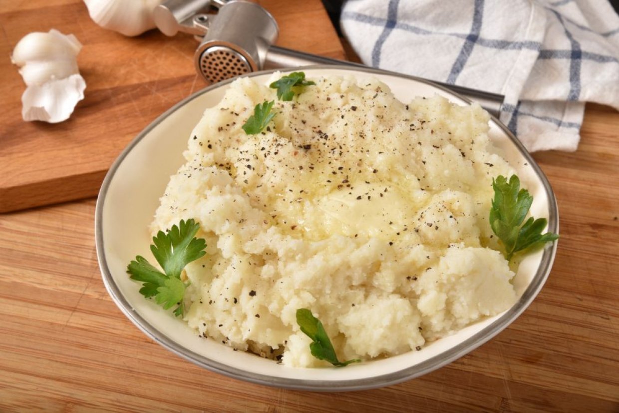 Картофельное пюре с чесноком Картофельное пюре с чесноком