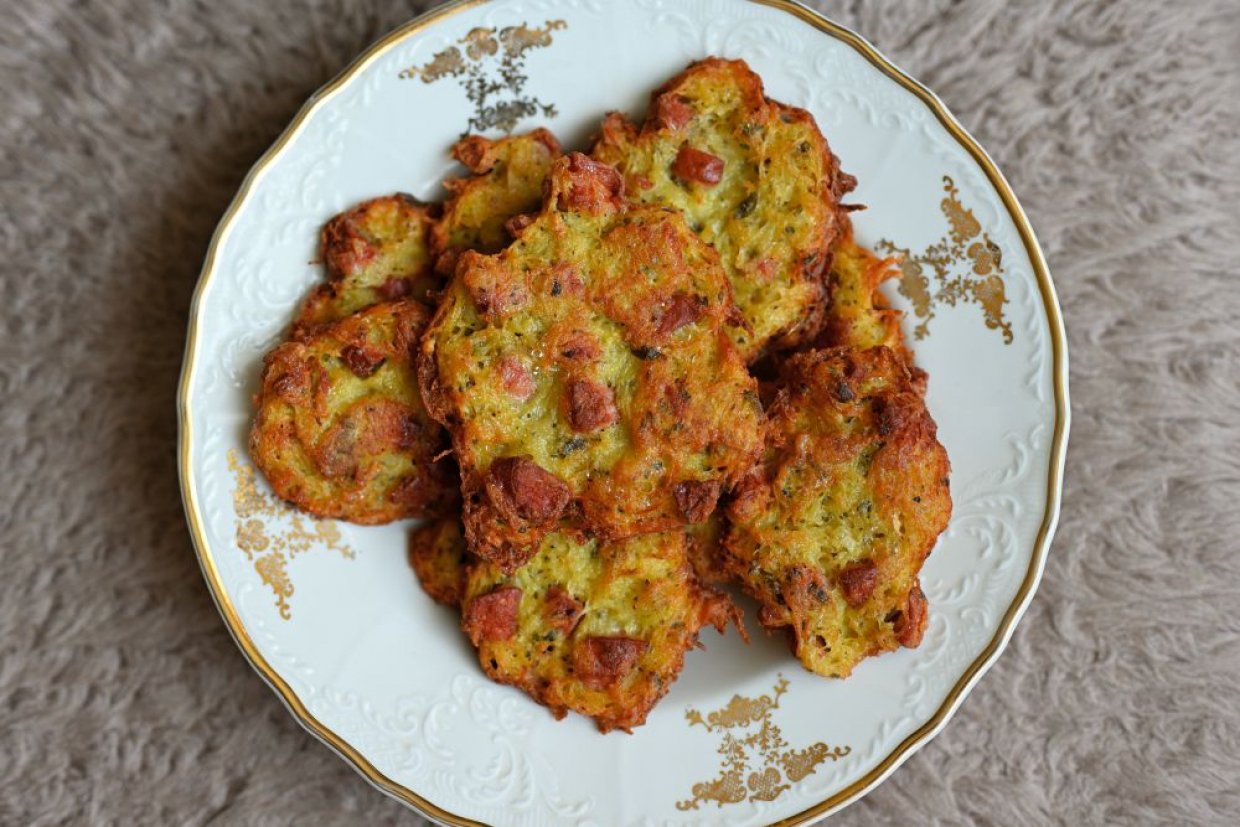 Драники с колбасой Драники с колбасой