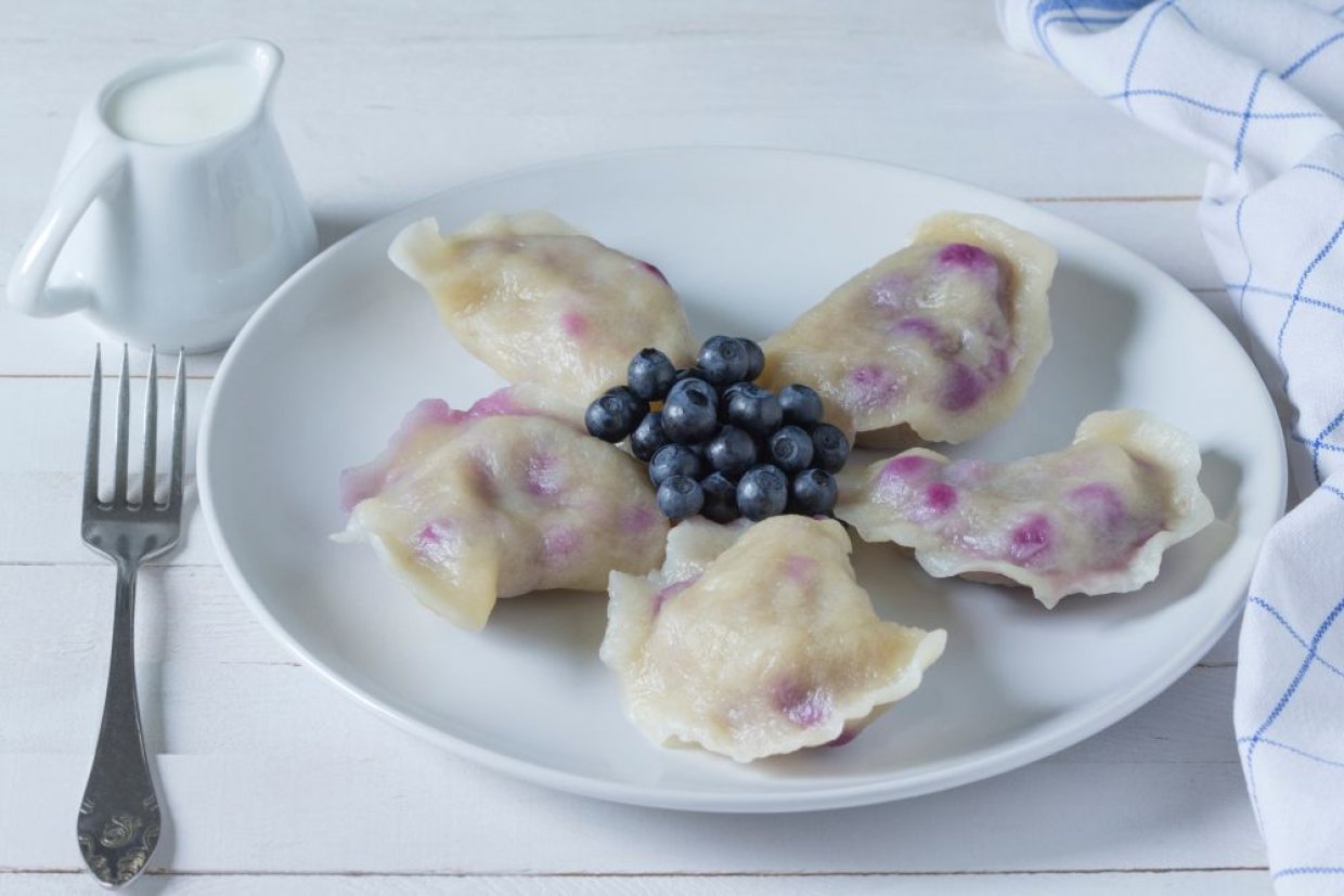 Вареники с черникой Вареники с черникой