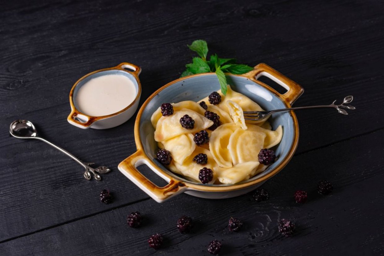 Вареники с ежевикой Вареники с ежевикой