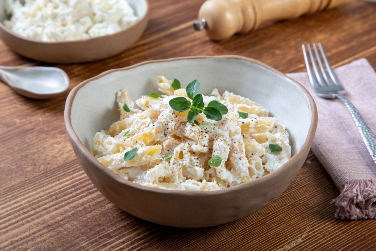 Макароны с творожным сыром Макароны с творожным сыром