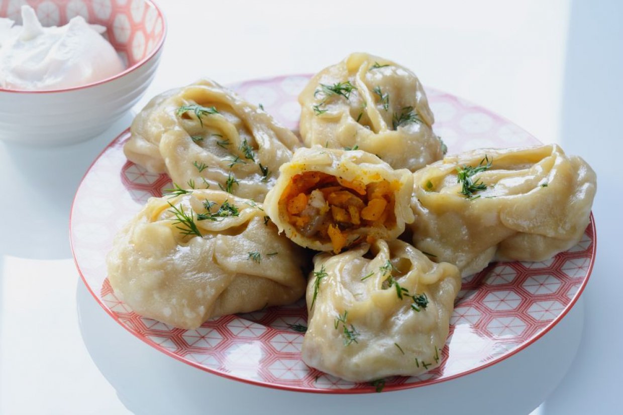 Манты с тыквой и картошкой Манты с тыквой и картошкой