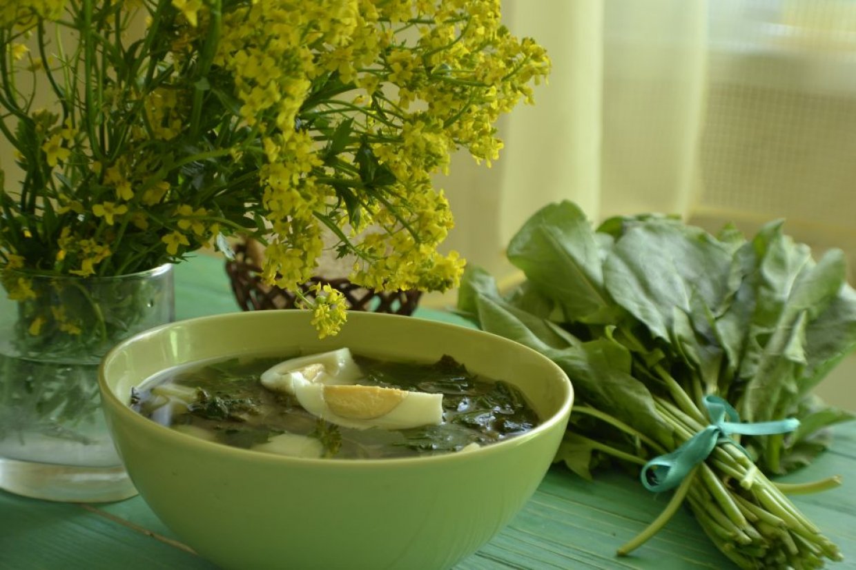 Щавелевый суп без мяса