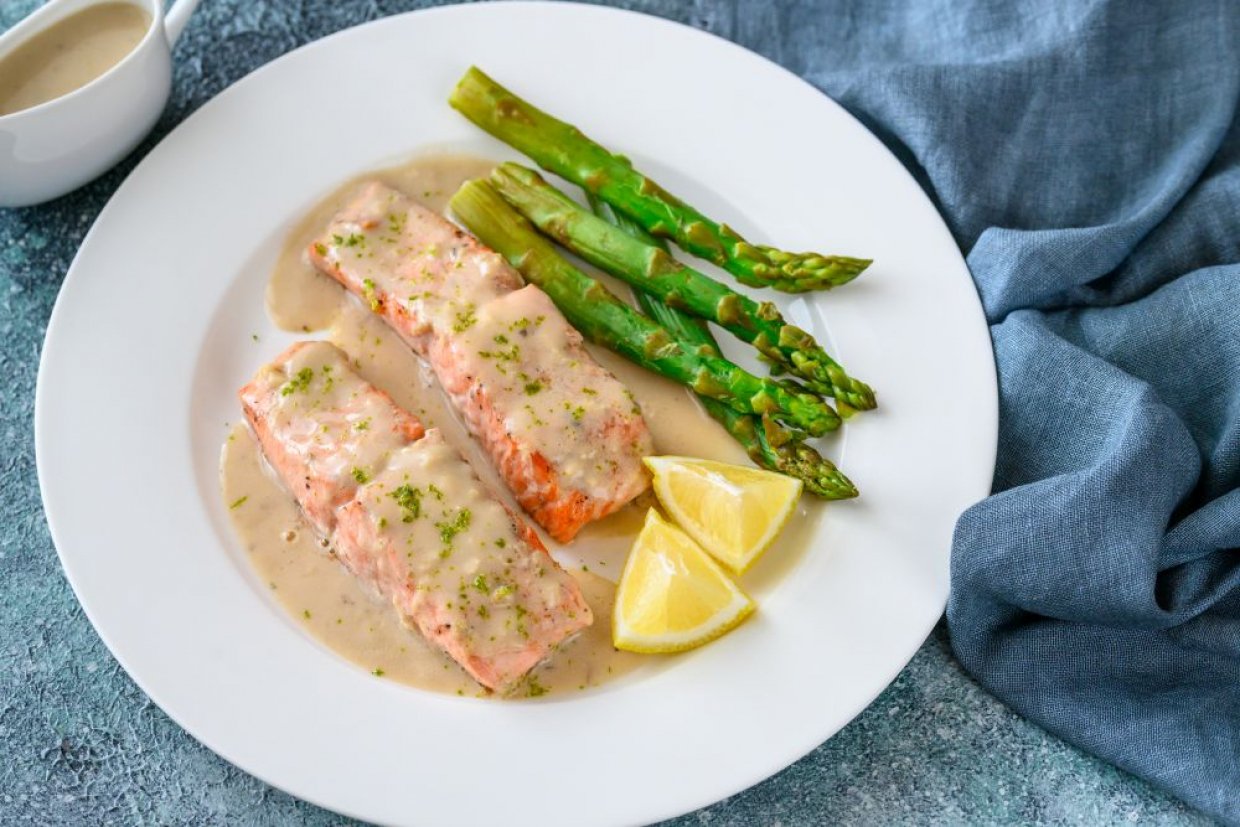 Семга в сливочном соусе