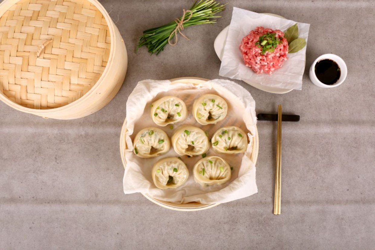 Корейские манду с кимчи