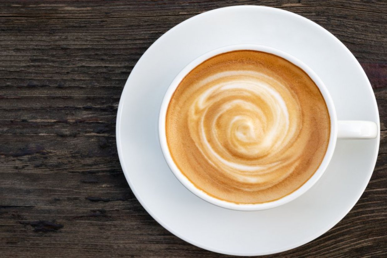 Латте без кофеина с мёдом