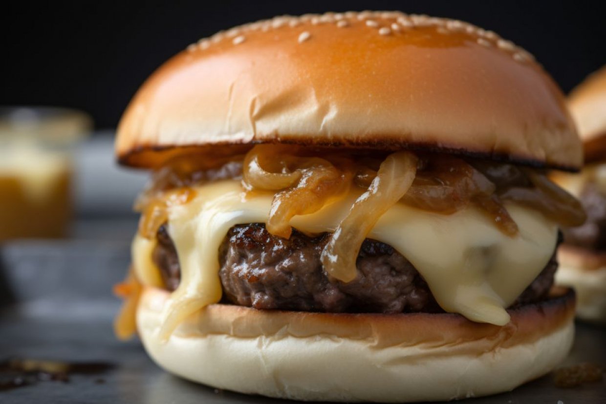 Смэш-бургер с карамелизированным луком