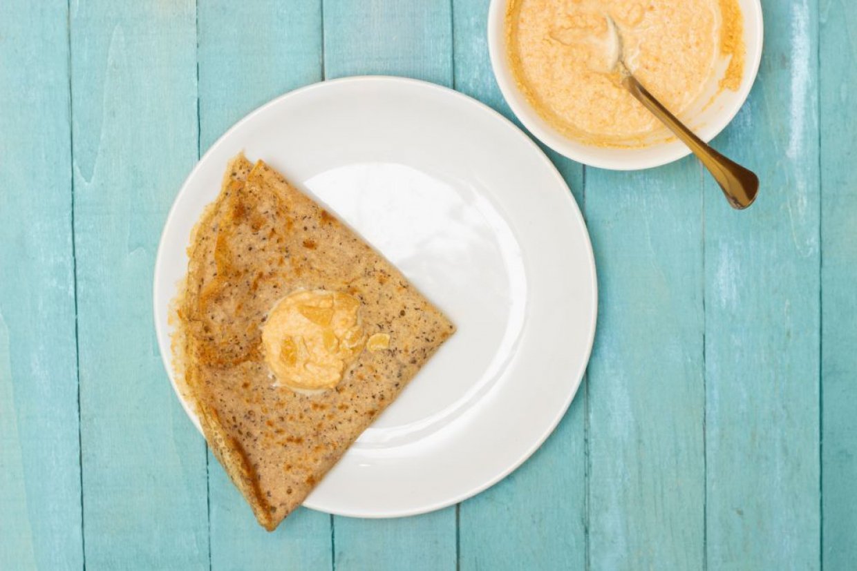 Блины из зеленой гречки на растительном молоке