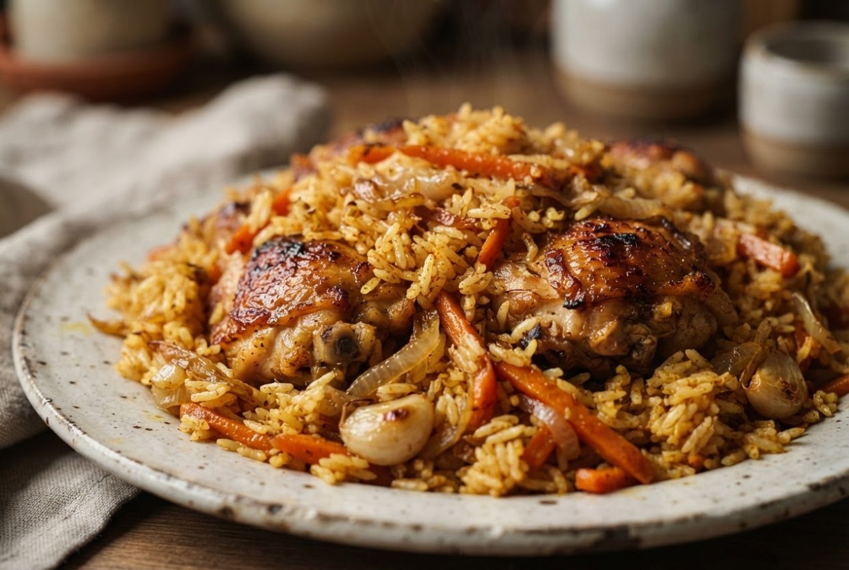 Плов с курицей в аэрогриле