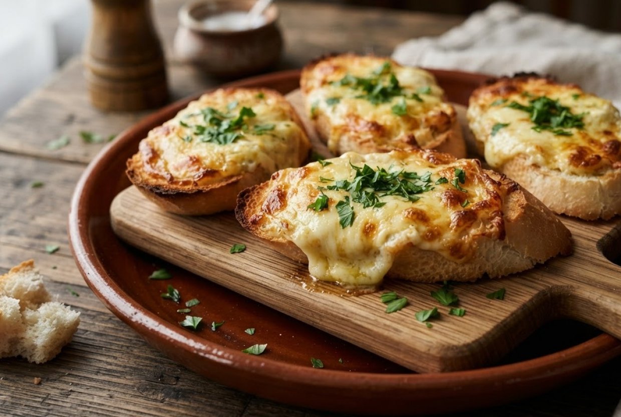 Бутерброды с сыром и чесноком