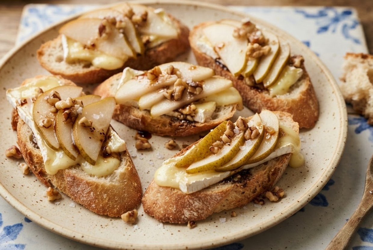 Бутерброды с сыром и грушей