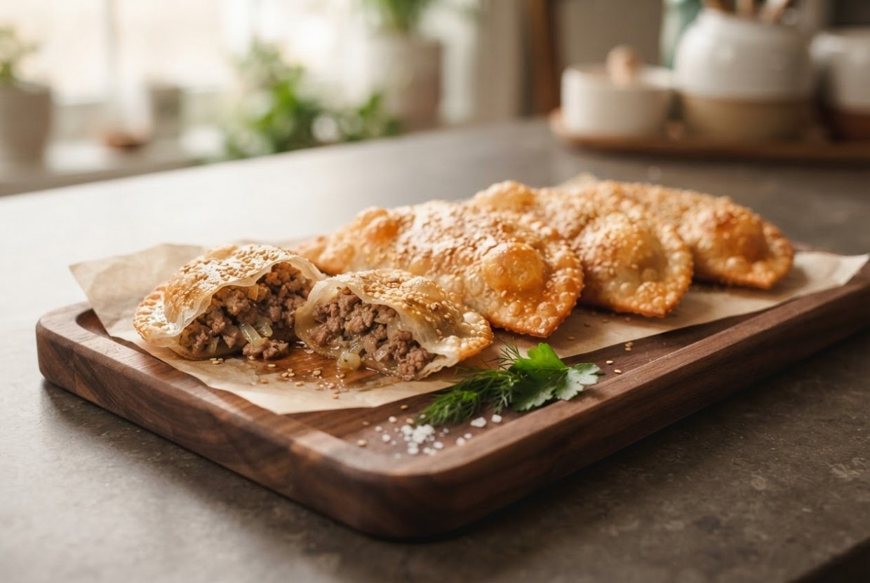 Чебуреки из рисовой бумаги в аэрогриле