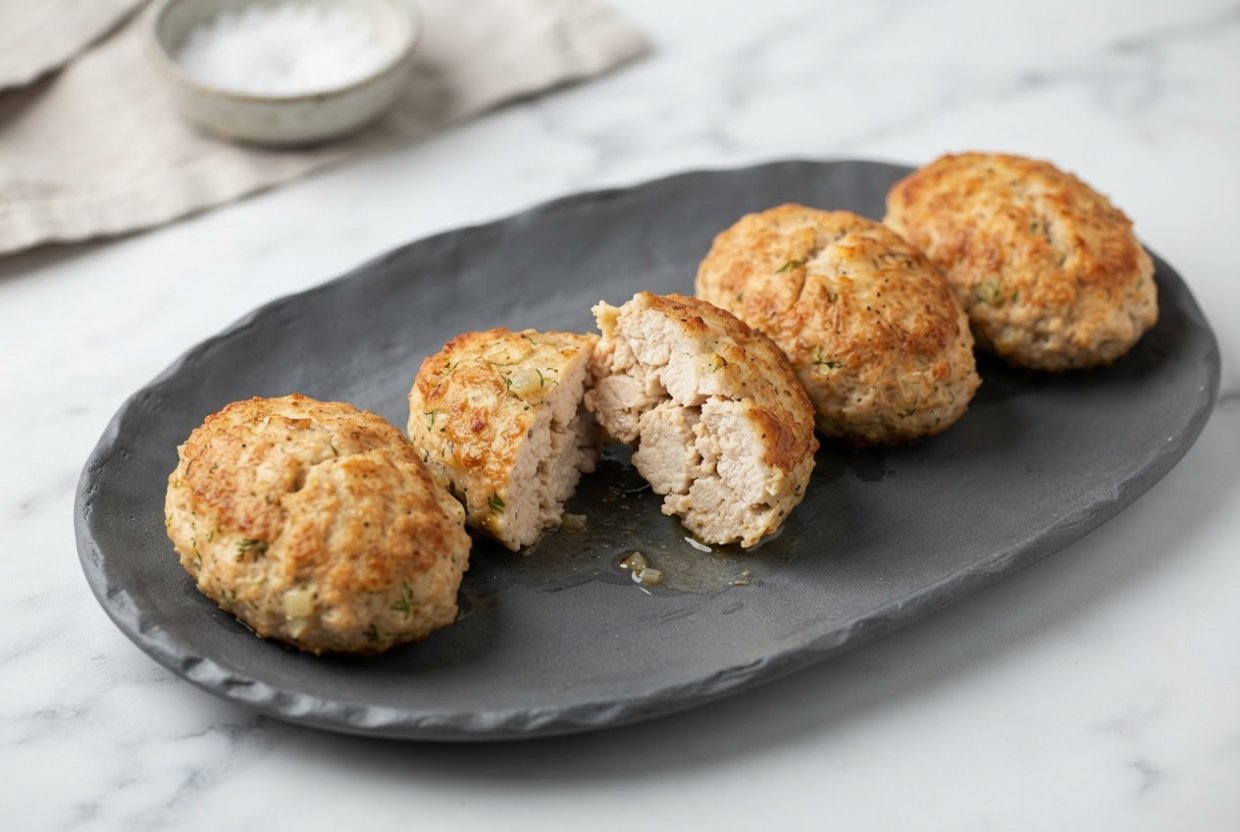 Рубленые котлеты из куриной грудки в аэрогриле