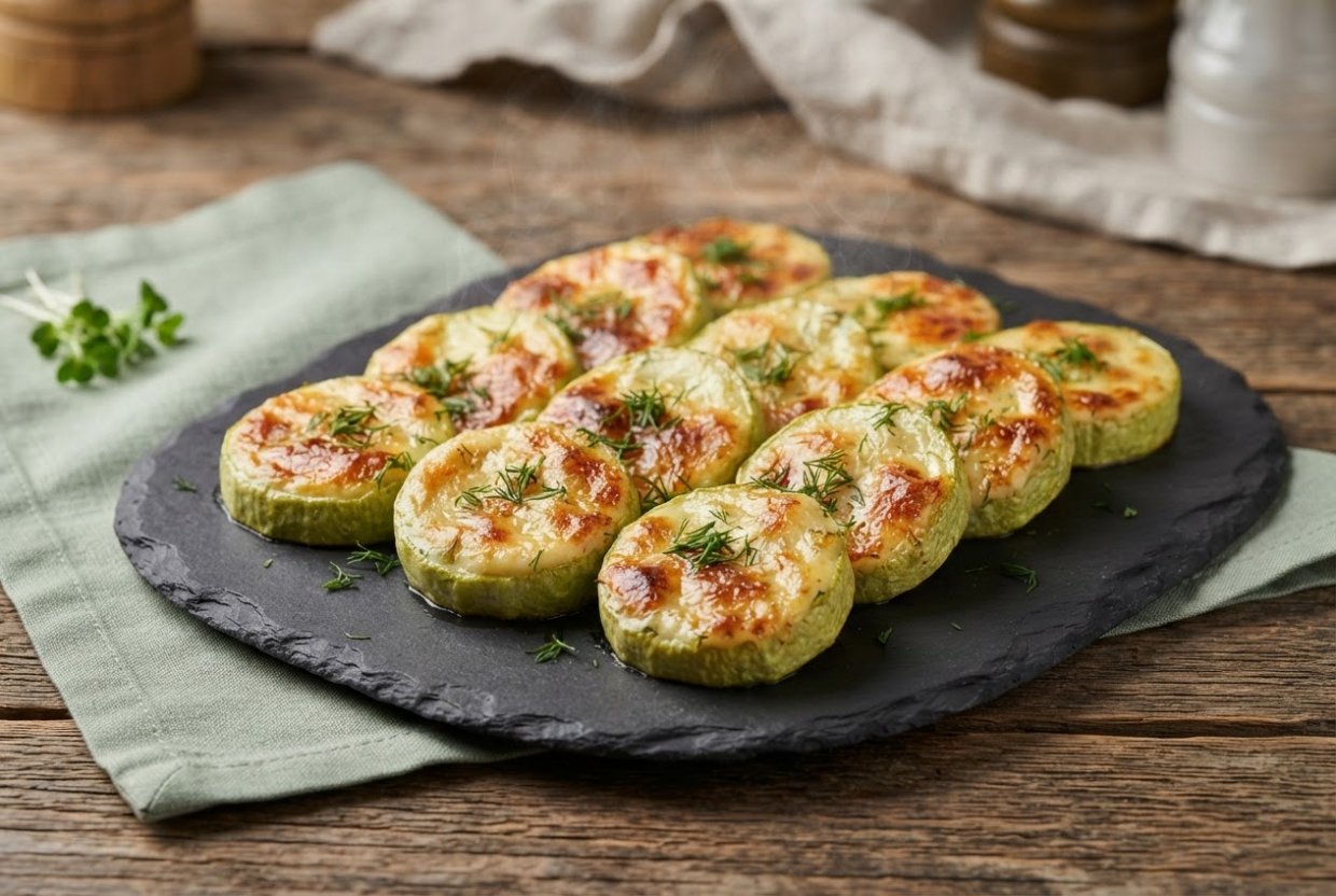 Кабачки с майонезом и чесноком в аэрогриле