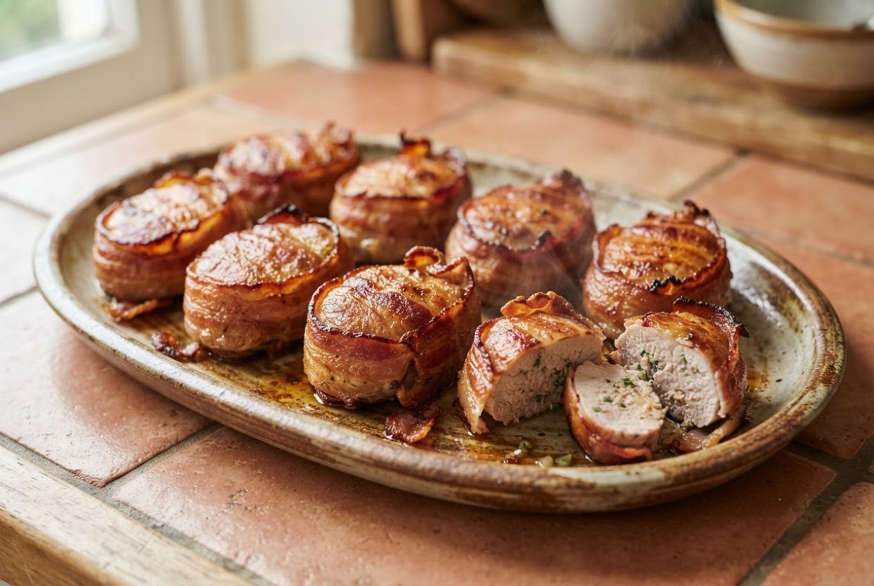 Котлеты в беконе в аэрогриле