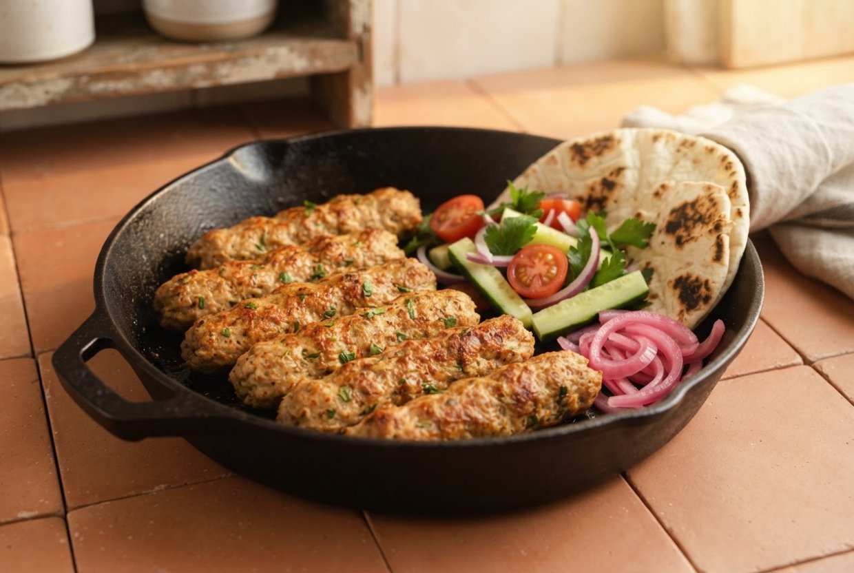 Люля кебаб из курицы в аэрогриле