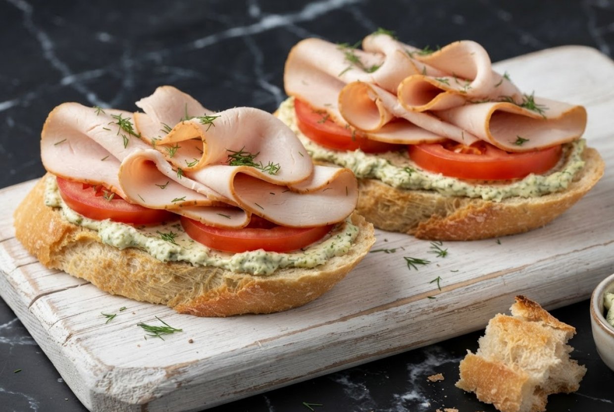 Бутерброды с карпаччо из курицы