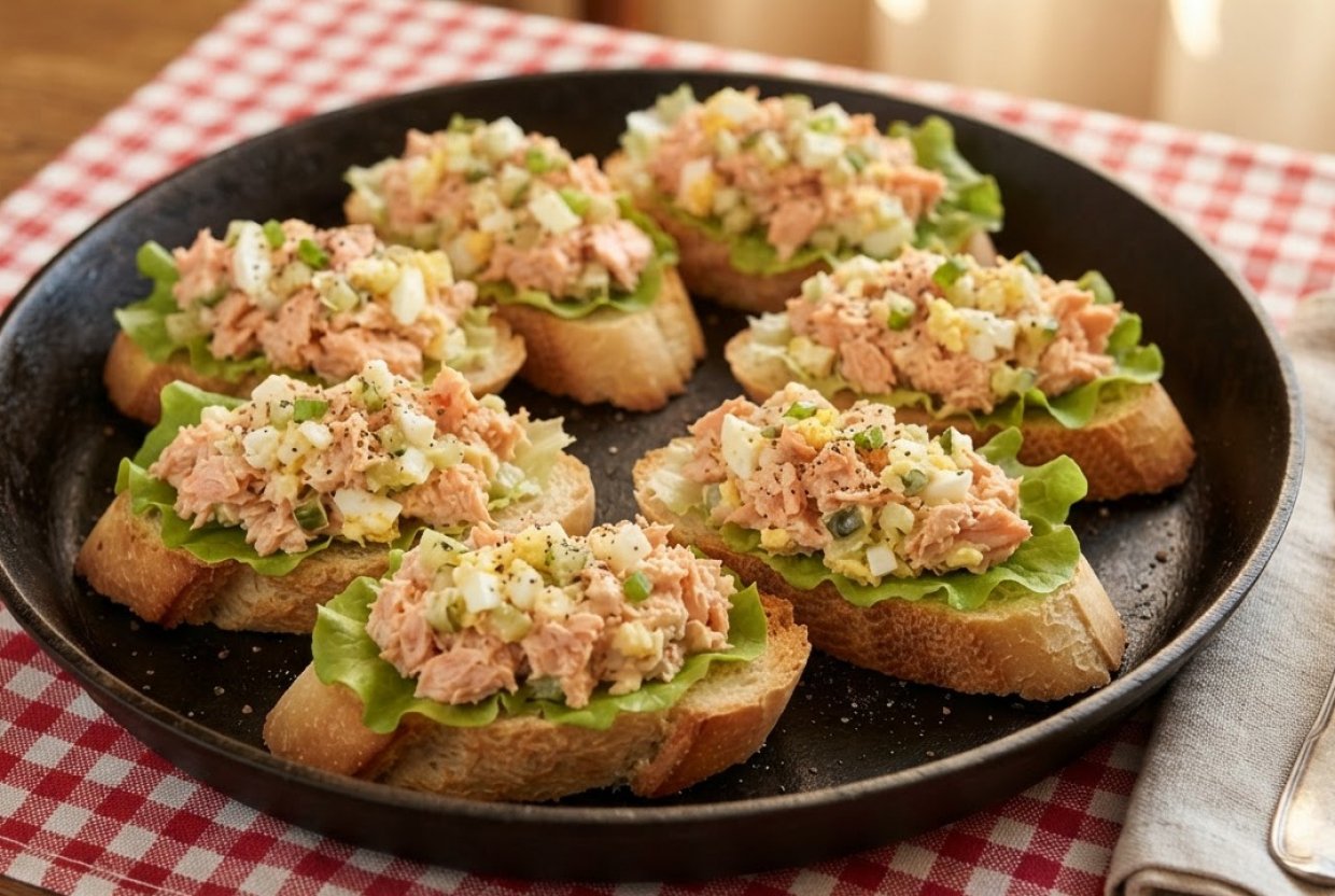 Бутерброды с консервированной горбушей, яйцом и майонезом